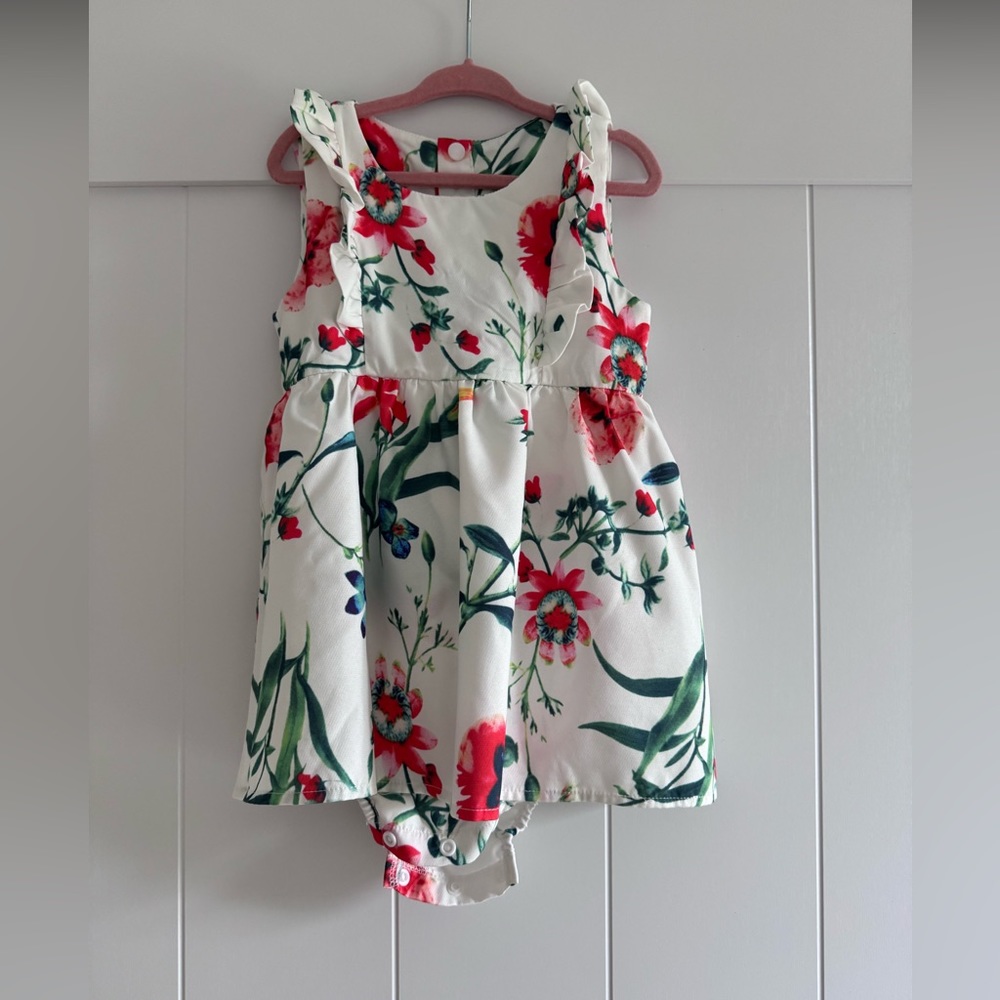 Floral Sleeveless Kids Dress